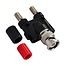 BNC (m) auf 2x Bananenstecker (w) Adapter | 50 Ohm