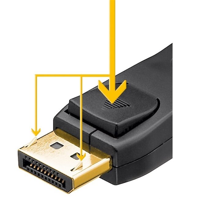 DisplayPort Kabel - DP1.2 (4K 60Hz) - CCS Leiter / Schwarz - 1 Meter