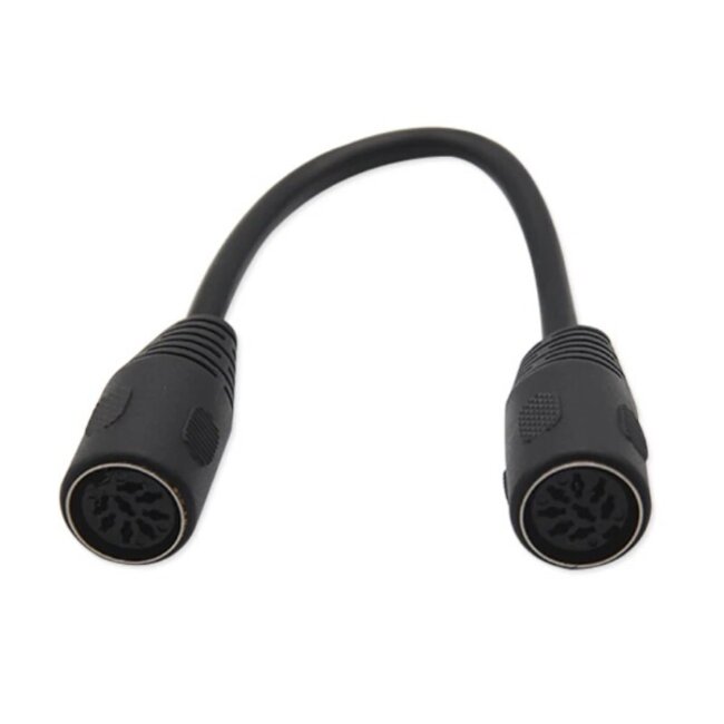 DIN 8-poliger Lautsprecheradapter / Schwarz - 0,20 m