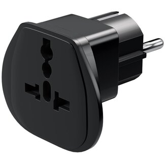 Goobay Reiseadapter USA, UK, Schweiz & Italien auf Westeuropa / Schwarz