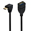 USB-C (m) Winkel auf USB-A (w) Adapter - USB 3.0 / Schwarz - 0,25 m