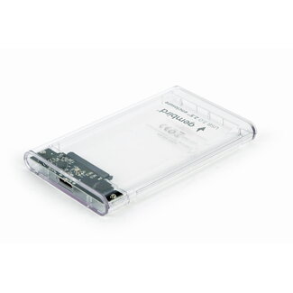 Gembird USB 3.0 externe 2,5" SATA HDD-Gehäuse 9,5 mm, transparent