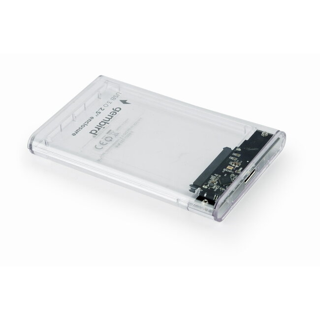 USB 3.0 externe 2,5" SATA HDD-Gehäuse 9,5 mm, transparent