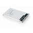 USB 3.0 externe 2,5" SATA HDD-Gehäuse 9,5 mm, transparent