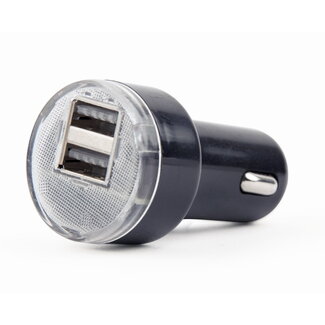 Energenie 2-Port USB Auto-Ladegerät, 2,1 A, Schwarz