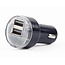 2-Port USB Auto-Ladegerät, 2,1 A, Schwarz