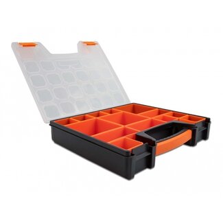 DeLOCK Delock Sortierbox mit 14 Fächern 312x272x60 mm Orange/Schwarz