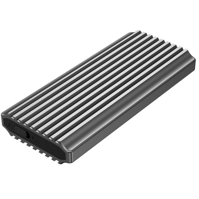 Externe M.2 SSD-Gehäuse USB 3.1 Aluminium mit Beleuchtung
