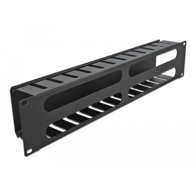 Delock 19″ Kabelmanagement-Panel mit 4 Öffnungen 2U schwarz