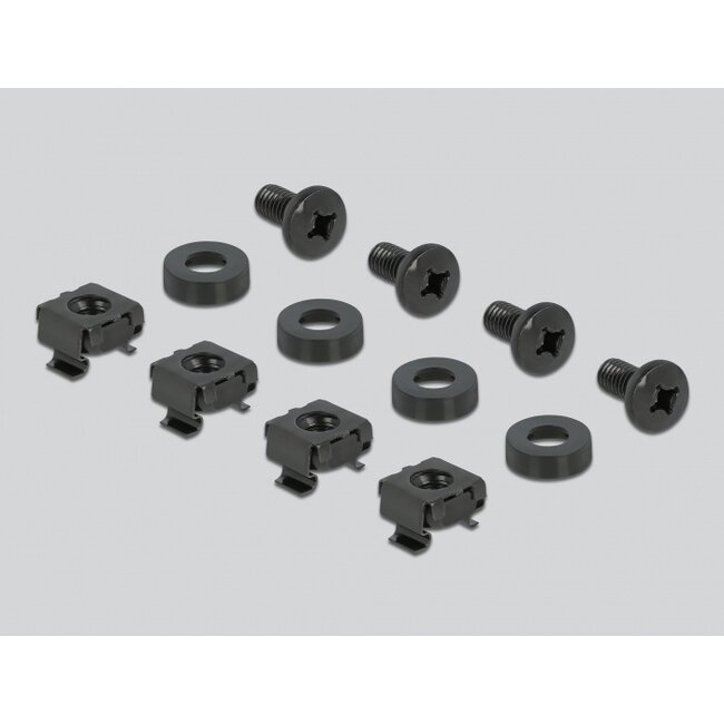 Delock 19″ Kabelmanagement-Panel mit 4 Öffnungen 2U schwarz