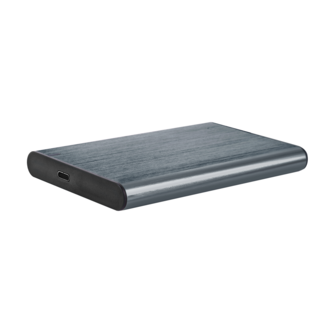 Gembird USB 3.1 2,5" SATA HDD/SSD Gehäuse mit USB-C, gebürstetes Aluminium, Grau