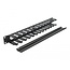Delock 19″ Kabelmanagement-Panel 1U schwarz mit 2 Öffnungen