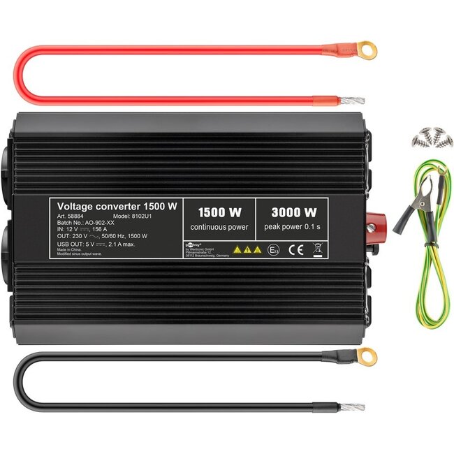 Goobay Spannungswandler DC/AC (12V-230V, 1500W)