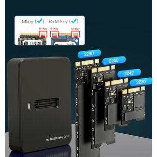 Cablexpert Desktop USB Type-C M.2 SATA & NVMe SSD Dockingstation, Schwarz