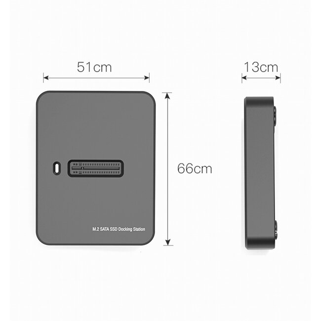 Desktop USB Type-C M.2 SATA & NVMe SSD Dockingstation, Schwarz