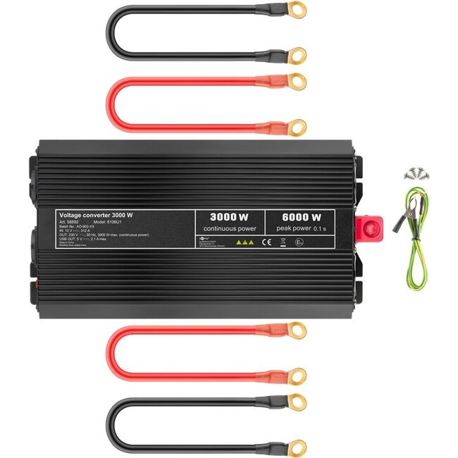 Goobay Spannungswandler DC/AC (12 V - 230 V/3000 W) mit USB