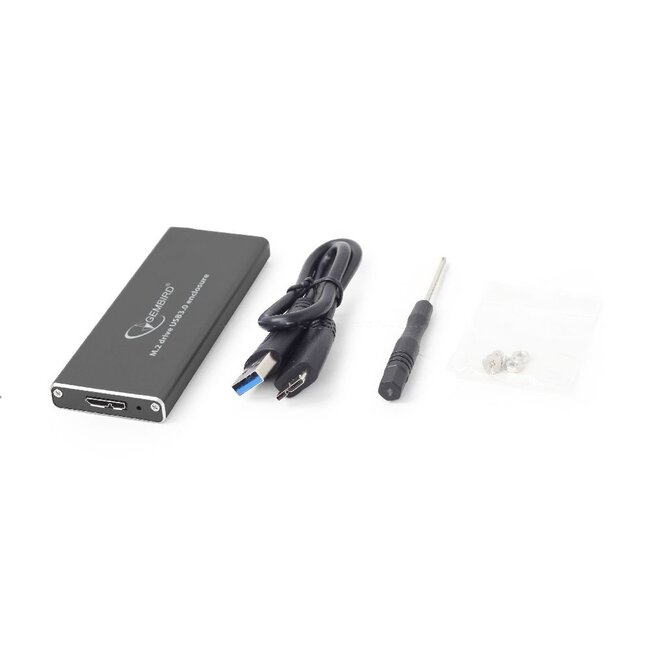 Externe M.2 SSD-Gehäuse, USB 3.0, Schwarz