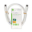 Koaxialkabel | IEC Stecker | IEC Buchse | Vernickelt | 120 dB | 75 Ohm | Vierfach geschirmt | 1,00 m | Rund | PVC | Weiß | Beschriftet
