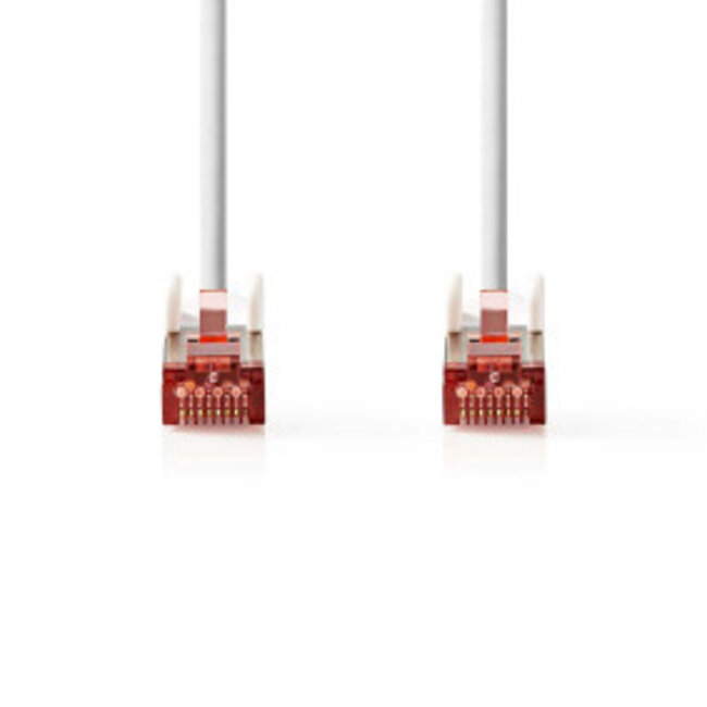 CAT6 Netzwerkkabel | RJ45 Stecker | S/FTP | 0,25 m | Innenbereich | Rund | LSZH | Weiß | Box