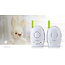 Audio-Babyphone FHSS mit Gegensprechfunktion, 300 m Reichweite, Akku/Netz, Grün/Weiß