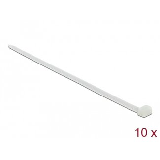 DeLOCK Kabelbinder 1220 x 9 mm Weiß 10 Stück