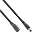 DC-Verlängerungskabel 5,5x2,5mm 0,5m Schwarz 140W AWG18