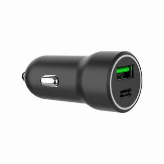 Gembird 2-Port USB Auto-Schnellladegerät, Typ-C PD, 20 W, Schwarz