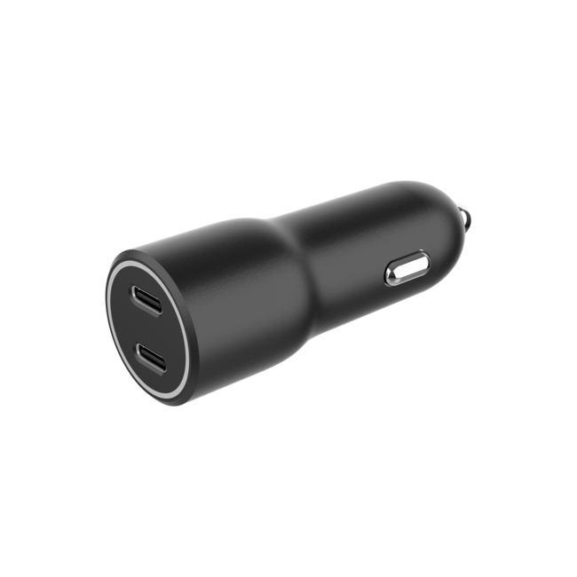 2-Port USB Auto-Ladegerät, 4.0 A, Schwarz