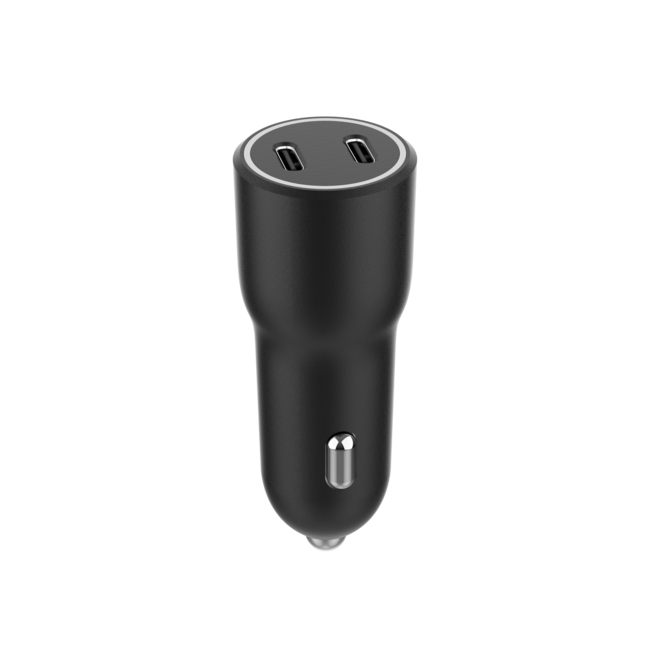 2-Port USB Auto-Ladegerät, 4.0 A, Schwarz