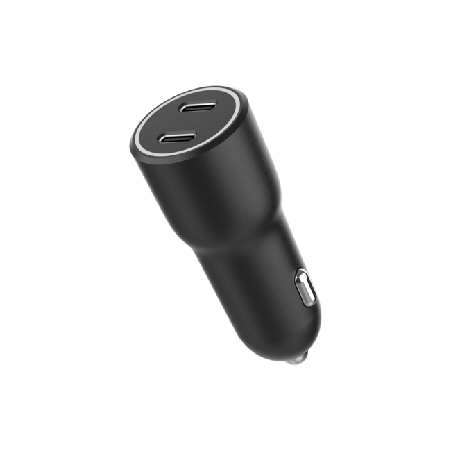 2-Port USB Auto-Ladegerät, 4.0 A, Schwarz