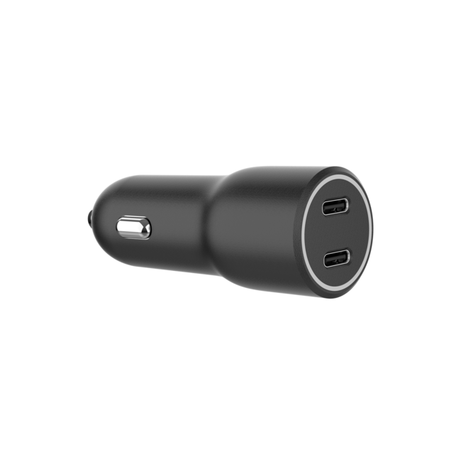 2-Port USB Auto-Ladegerät, 4.0 A, Schwarz