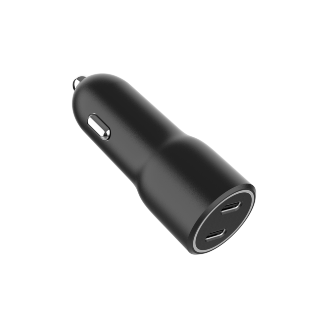 2-Port USB Auto-Ladegerät, 4.0 A, Schwarz