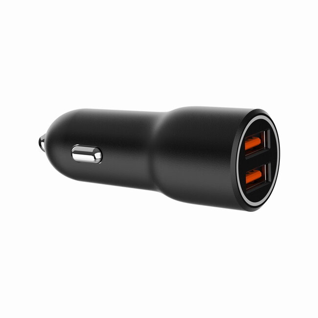 2-Port USB Auto-Schnellladegerät QC3.0 36W Schwarz