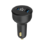 2-Port USB Auto-Schnellladegerät, Typ-C PD, LCD, 30 W, Schwarz