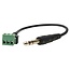 6,35mm Klinkenstecker (m) Stereo - Terminal Block Audiokabel | 0,30 m