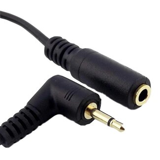 Dolphix 2,5mm Mono Klinkenstecker (m) auf 3,5mm Stereo Klinkenbuchse (w) Adapter | 0,25 m