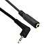 2,5mm Klinkenstecker (winklig) auf 3,5mm Klinkenbuchse Adapter | 4-polig | 0,20 m