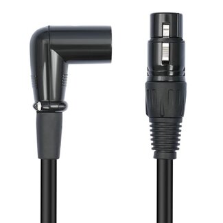 Dolphix XLR Winkelstecker auf XLR Buchse Audiokabel | 1,5 Meter