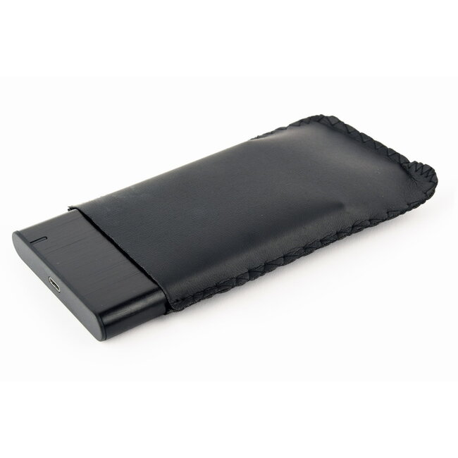 USB 3.1 2,5" SATA HDD/SSD Gehäuse mit USB-C, gebürstetes Aluminium, Schwarz