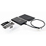 USB 3.1 2,5" SATA HDD/SSD Gehäuse mit USB-C, gebürstetes Aluminium, Schwarz
