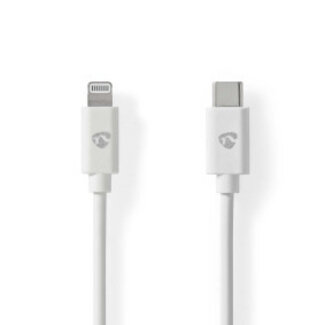 Nedis Lightning-Kabel | USB 2.0 | Apple Lightning 8-Pin | USB-C™ Stecker | 2 m | Weiß | PVC | Vernickelt | 480 Mbps