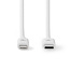 Lightning-Kabel | USB 2.0 | Apple Lightning 8-Pin | USB-C™ Stecker | 2 m | Weiß | PVC | Vernickelt | 480 Mbps