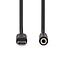 USB-C™ Adapter | USB 2.0 | USB-C™ Stecker | 3,5 mm Buchse | 1,00 m | Rund | Vernickelt | PVC | Schwarz | Etikett
