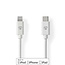 Lightning-Kabel | USB 2.0 | Apple Lightning 8-Pin | USB-C™ Stecker | 1,00 m | Weiß | PVC | Vernickelt | 480 Mbps