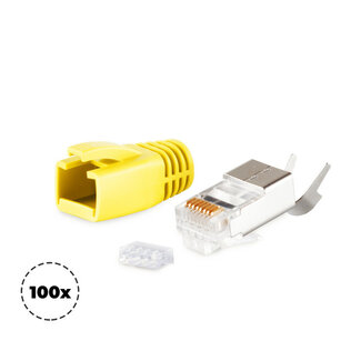 S-Impuls Stecker-Set für Verlegekabel bis AWG 23, gelb, VE100