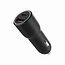 2-Port USB Auto Schnellladegerät, Type-C PD, 38W, Schwarz