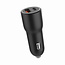 2-Port USB Auto Schnellladegerät, Type-C PD, 38W, Schwarz