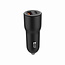 2-Port USB Auto Schnellladegerät, Type-C PD, 38W, Schwarz