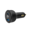 2-Port USB Auto-Schnellladegerät, Typ-C PD, LCD, 65 W, Schwarz