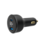2-Port USB Auto-Schnellladegerät, Typ-C PD, LCD, 65 W, Schwarz